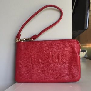 NWOT Coach Embossed Horse and Carriage Wristlet